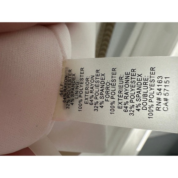 GUESS White V-Neck Ruched Bust Puff Sleeve Midi Dress Size 14 - Picture 4 of 5